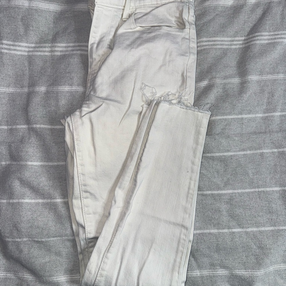White High Rise Skinny Jeans